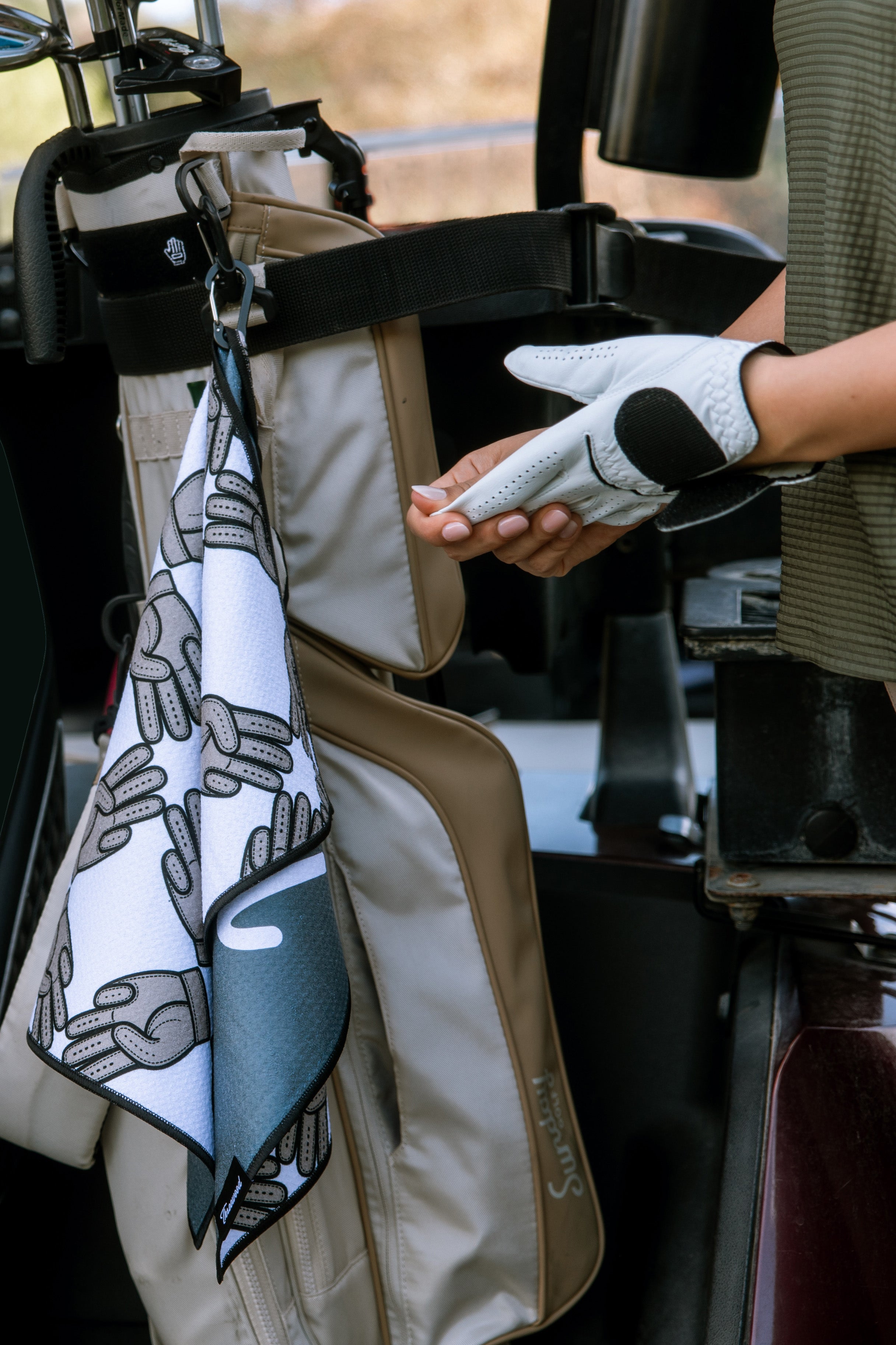 Vintage Hand Mark Golf Towel