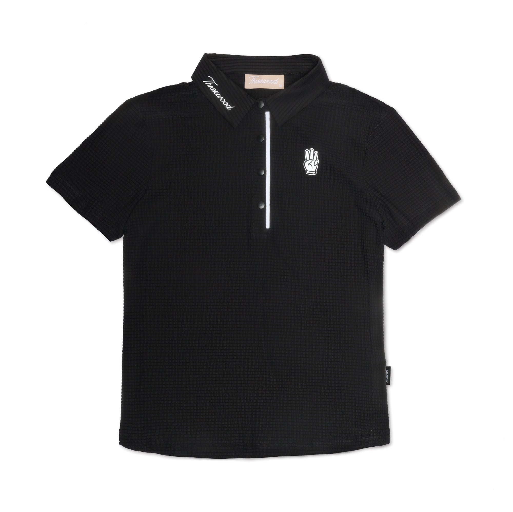 Women's Grid Polo - Black