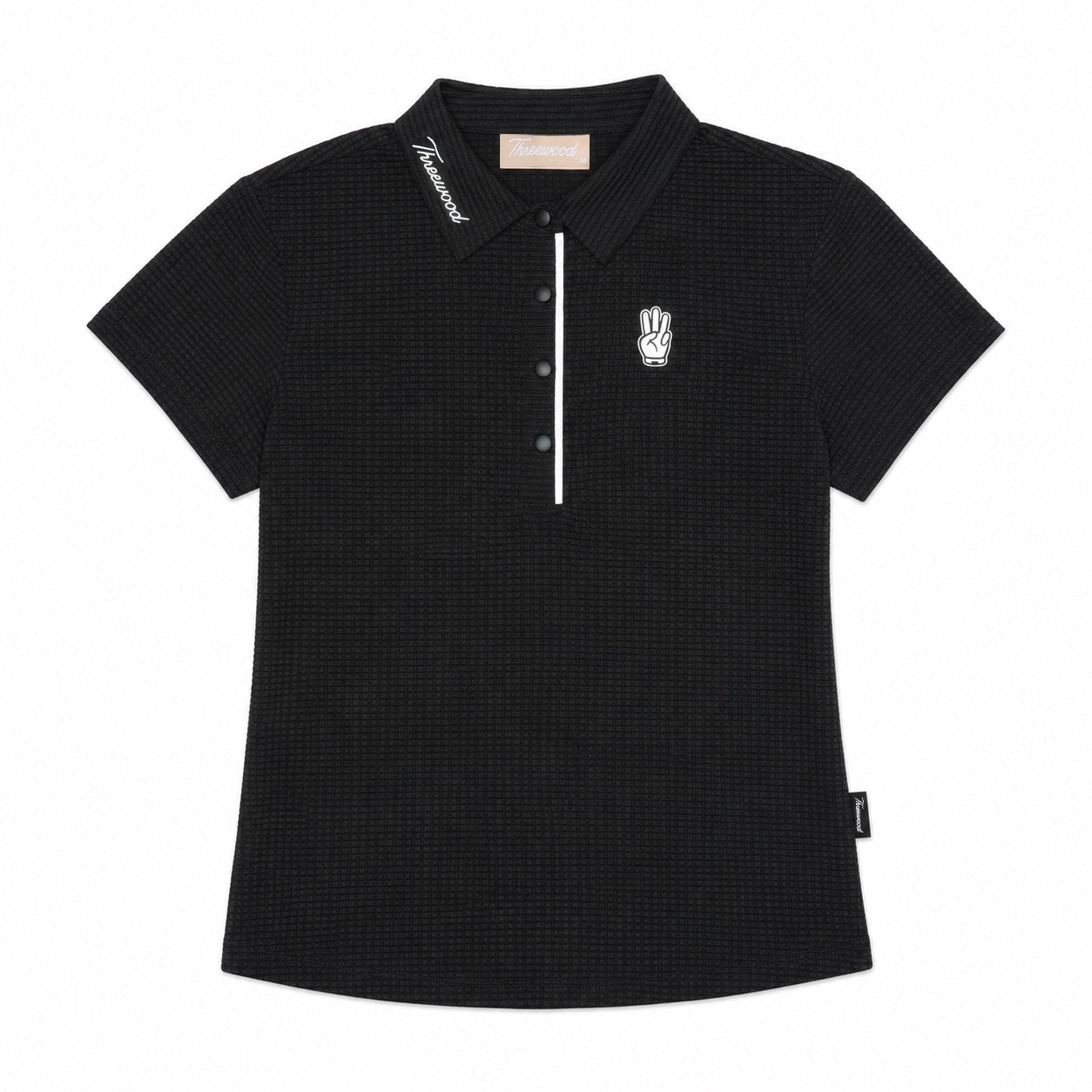 Women's Grid Polo - Black