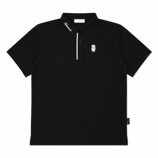 Men's Grid Polo - Black